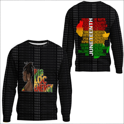 Clothing Big Loc Energy Black Woman Sweatshirts