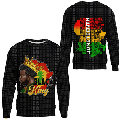 Clothing Black King Afro Man Juneteenth Sweatshirts