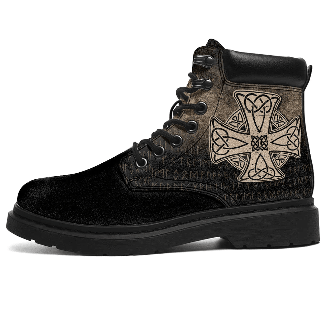 Boots Celtic Symbol Norse Mythology Valhalla All Season Boots