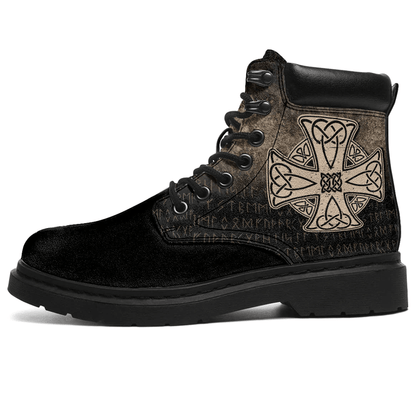 Boots Celtic Symbol Norse Mythology Valhalla All Season Boots