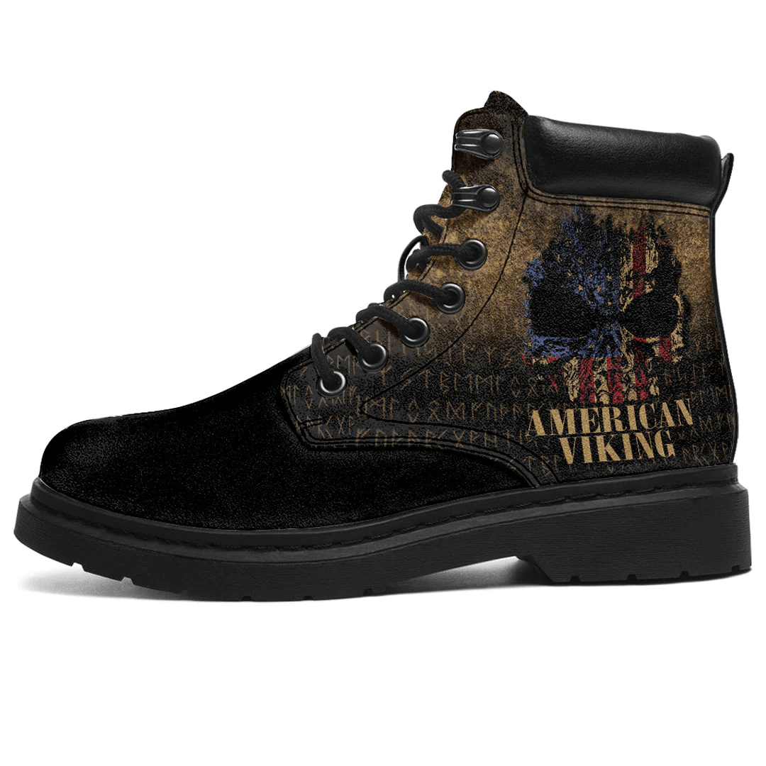 Boots American Flag Viking Warrior Norse All Season Boots