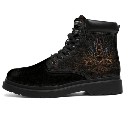 Boots Colorful Tree Of Life With Triquetra All Season Boots