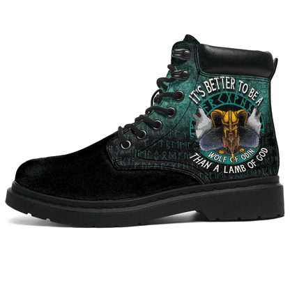 Boots Its Better To Be A Wolf Of Odin Than A Lamb Of God All Season Boots