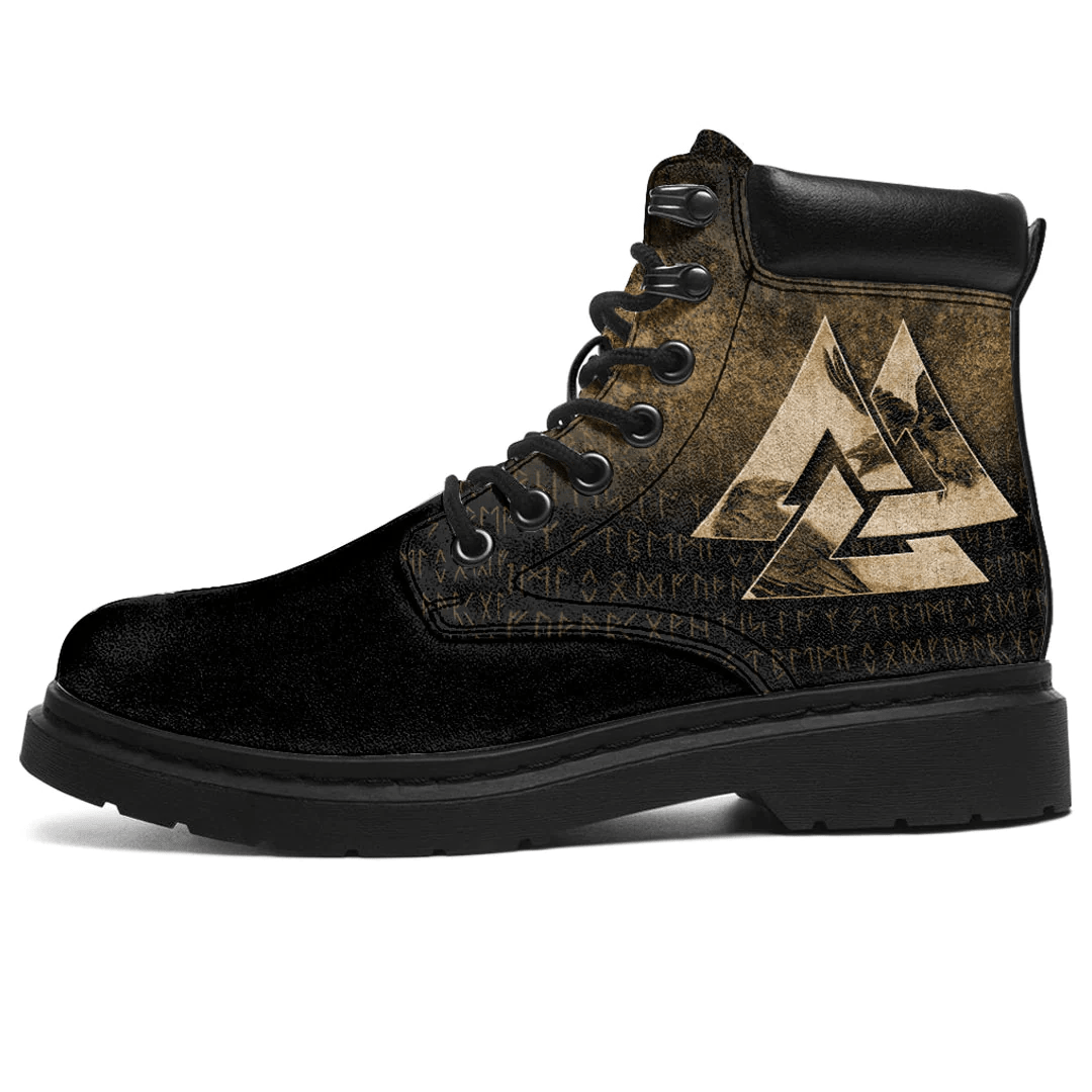 Boots Huginn Muninn Ravens From Odin Viking Gold All Season Boots
