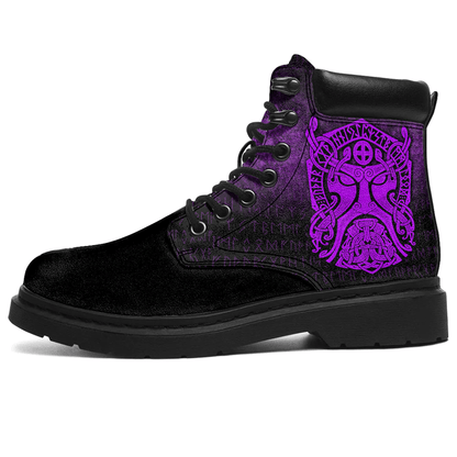 Boots Vikings Thor Godmask Purple All Season Boots