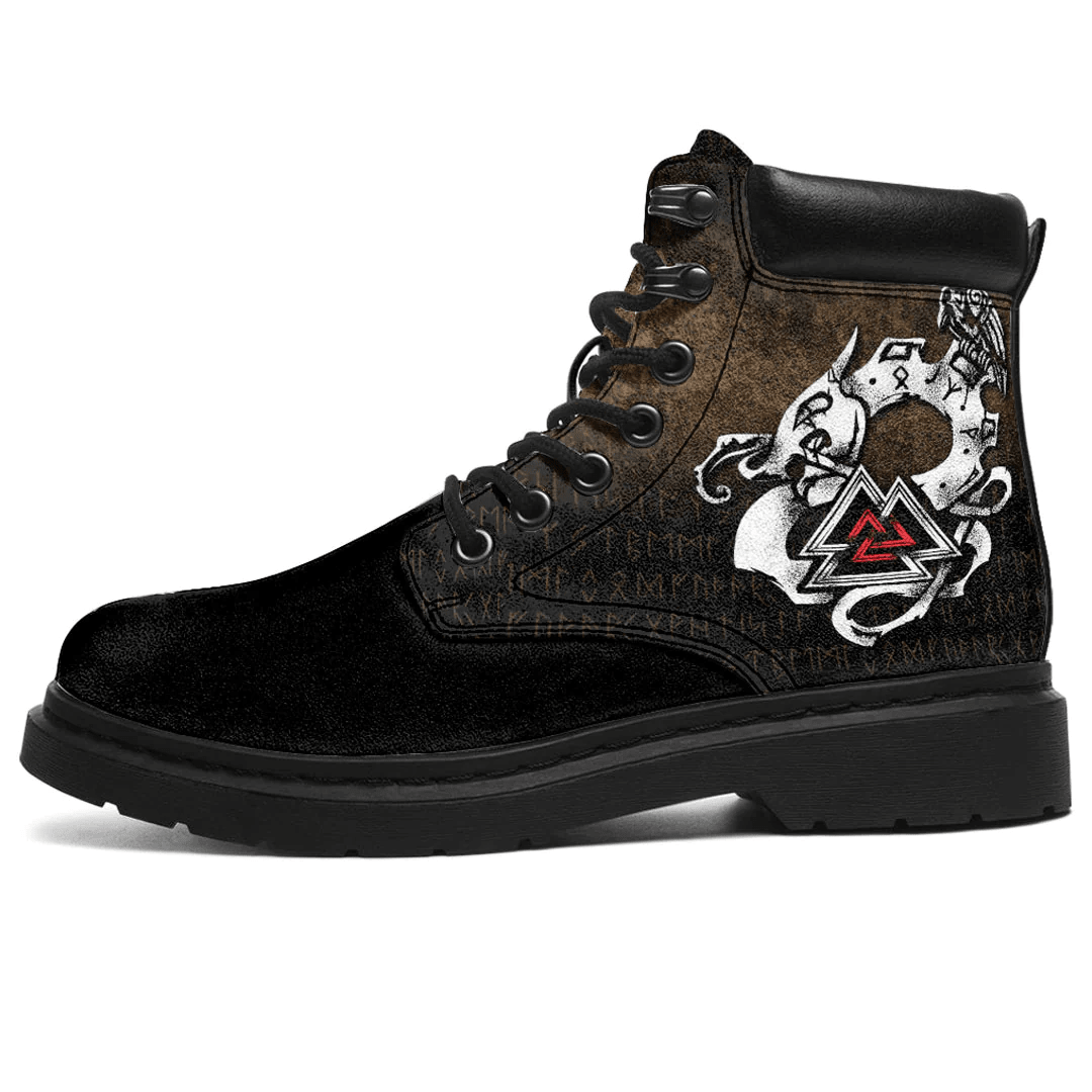 Boots Viking Jormungandr Raven Midgard Serpent Child Of Loki All Season Boots