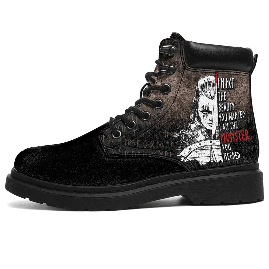 Boots Viking Shield Maiden Valkyrie I Am The Monster You Needed All Season Boots
