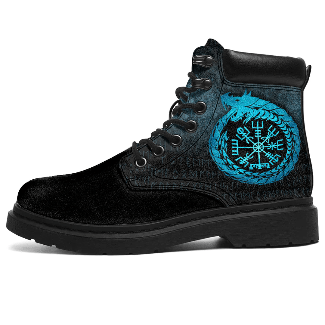 Boots Vegvisir Jormungandr World Serpent All Season Boots