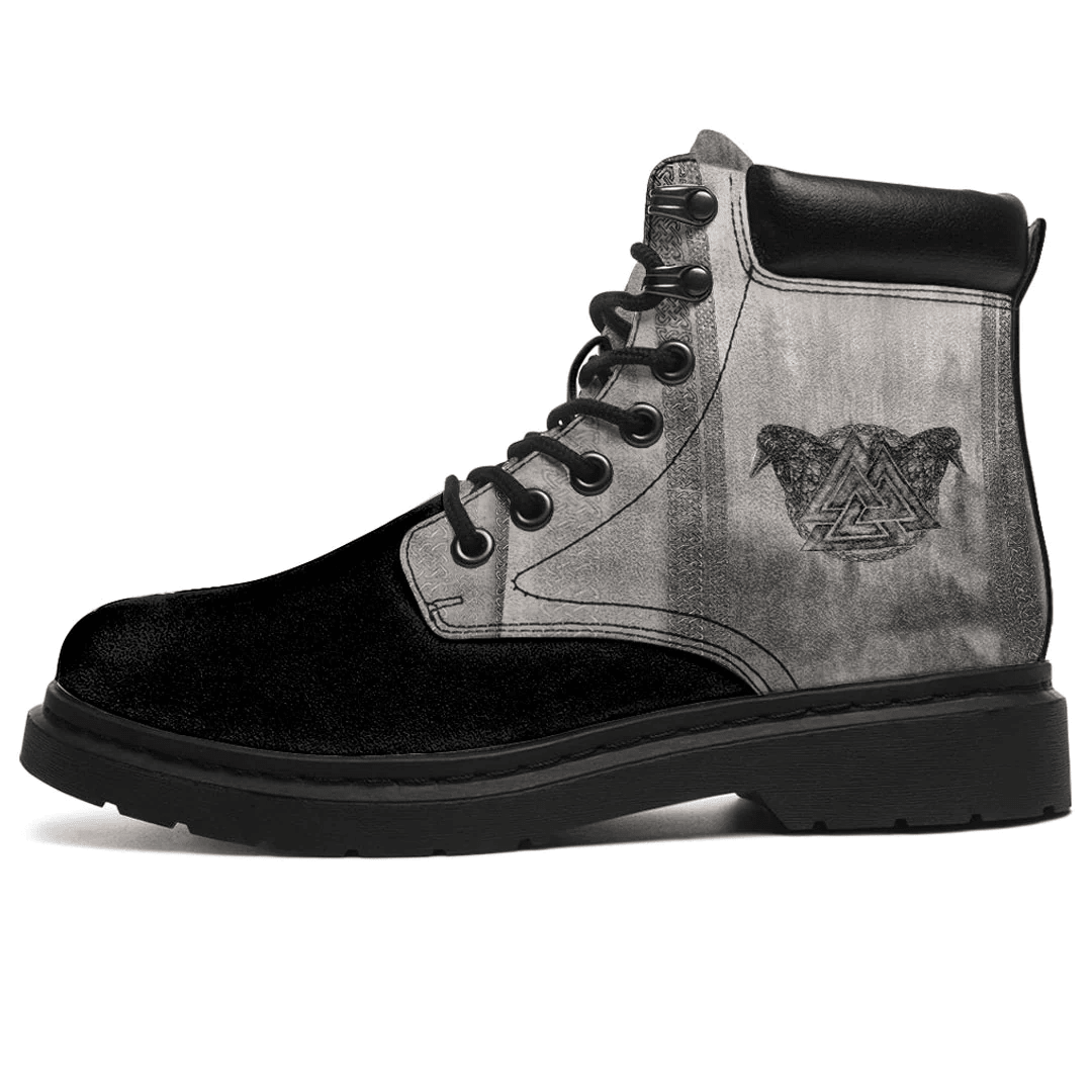 Boots Valknut Symbol And Ravens All Season Boots