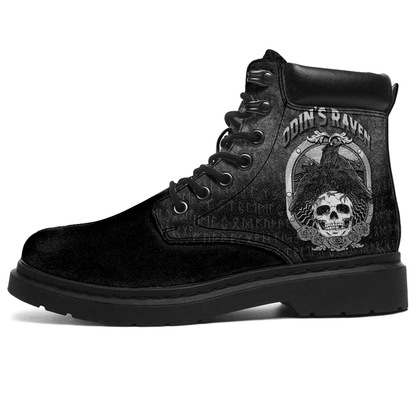 Boots Odins Raven Norse Mythology Ravens Midgard Birds Crow All Season Boots