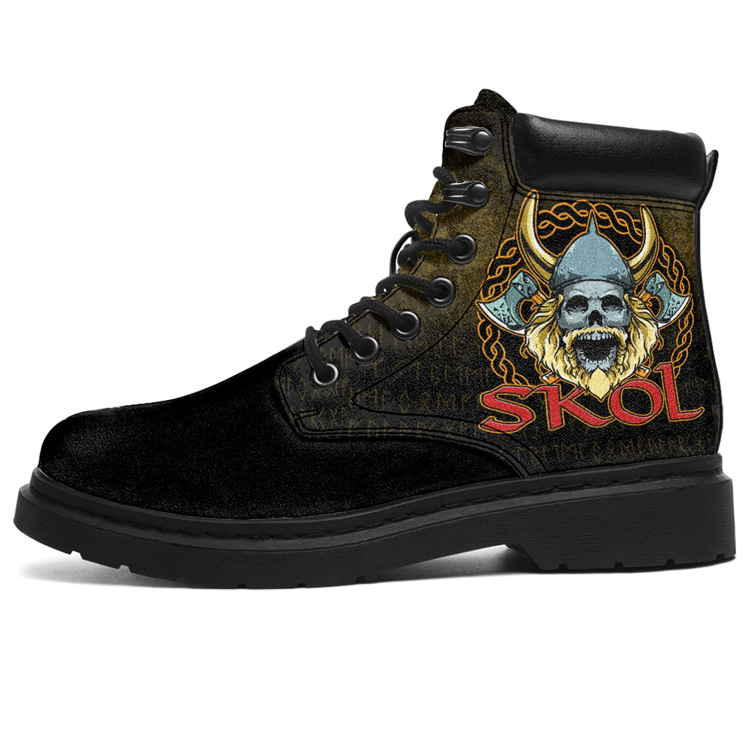 Boots Viking Skol Beer Drinking Norse Mythology Warrior All Season Boots