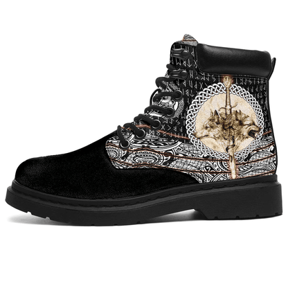 Boots Wolf And Vikings Tattood All Season Boots