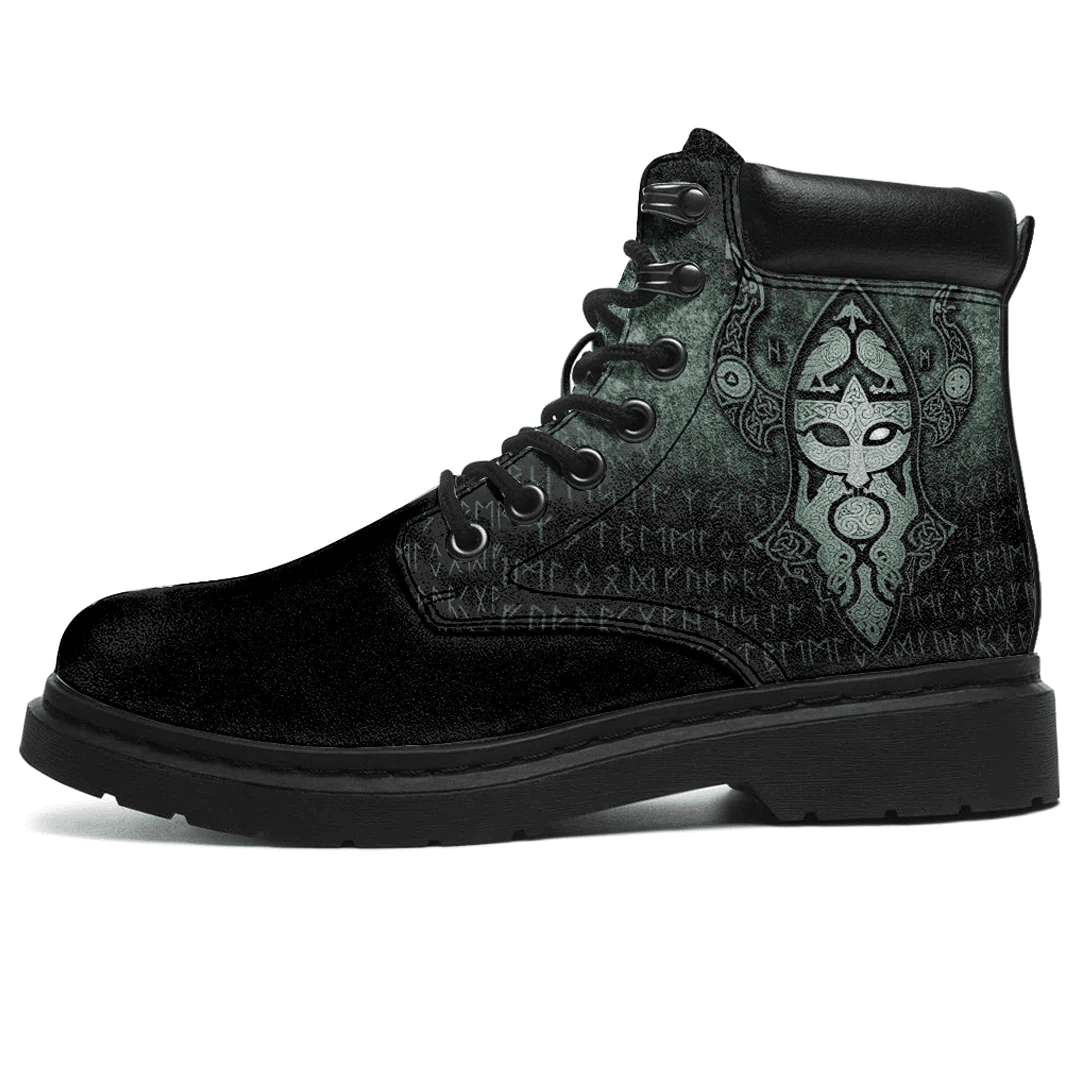 Boots Vikings Odin God Mask All Season Boots