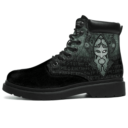 Boots Vikings Odin God Mask All Season Boots