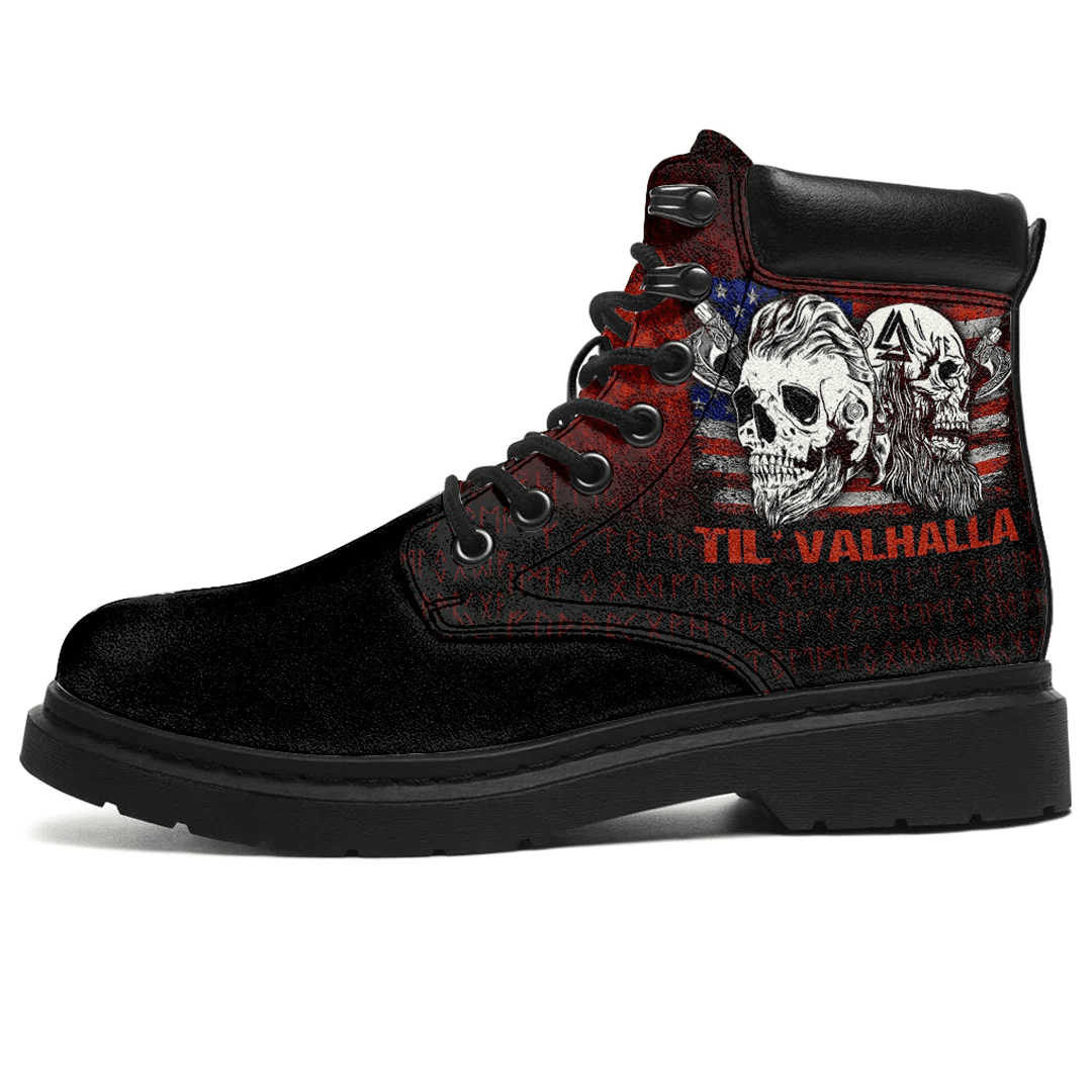 Boots Viking Us Flag' Til Valhalla All Season Boots