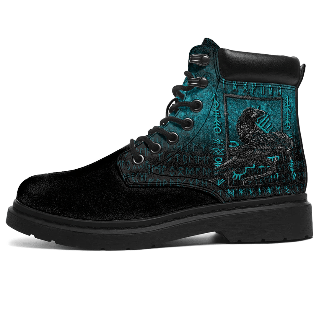 Boots Viking Age Huginn And Muninn Odin's Ravens All Season Boots