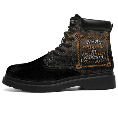 Boots What Happen In Valhalla Stays In Valhalla Vikings All Season Boots