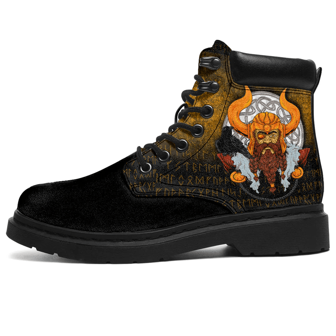 Boots Viking God Odin Raven Warrior Valhalla Valknut All Season Boots