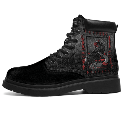 Boots Viking Age Odin's Raven And Helmet All Season Boots