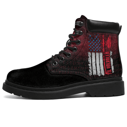 Boots Vikings Til Valhalla Patriotic Viking Us Flag All Season Boots