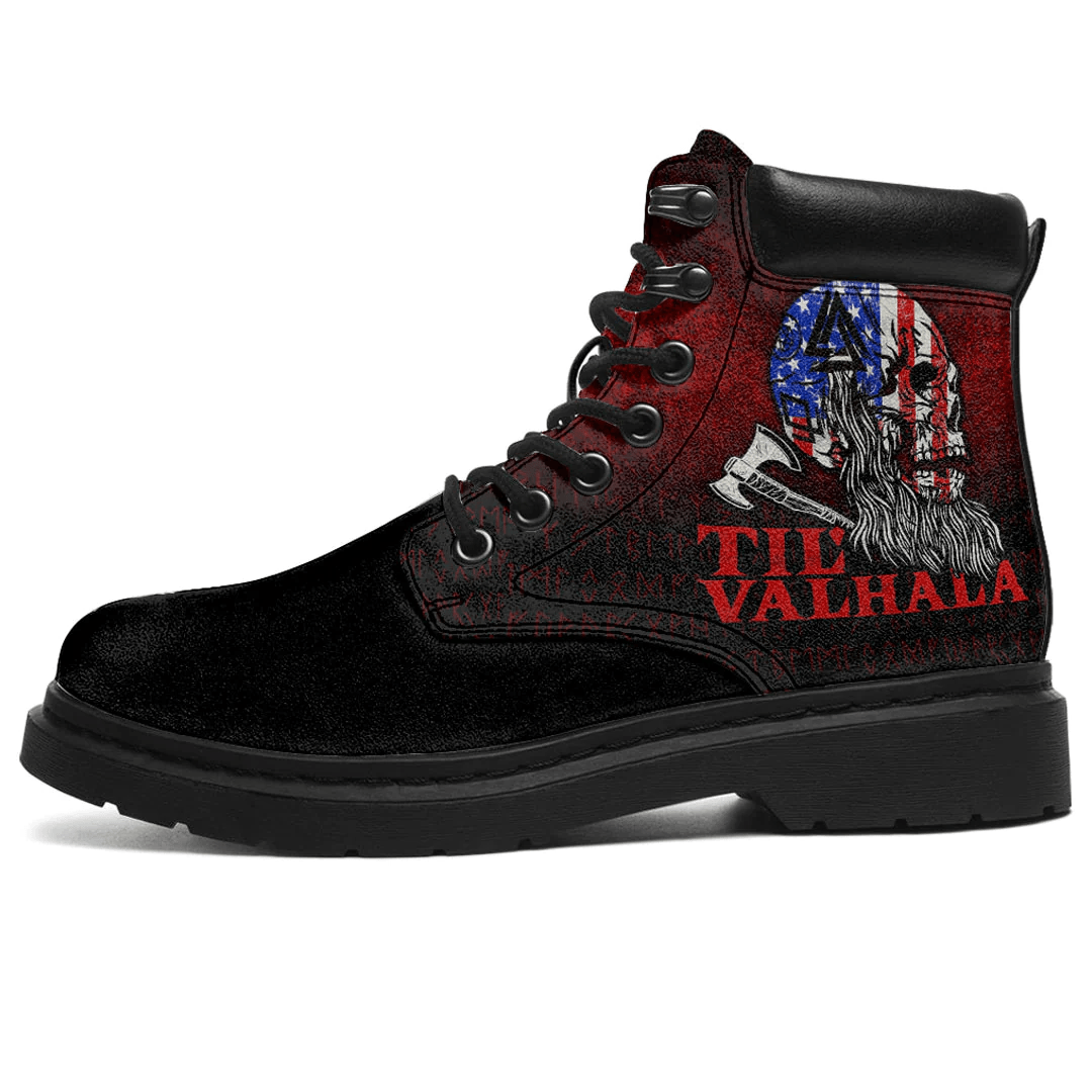 Boots Viking Us Flag' Til Valhalla All Season Boots