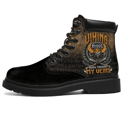 Boots Viking Blood Runs Through My Veins All Season Boots