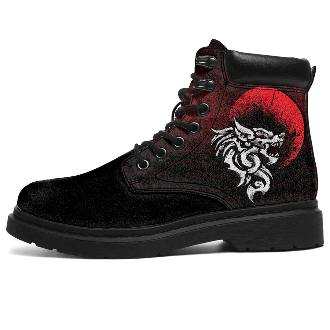 Boots Viking Fenrir Monstrous Wolf Norse All Season Boots