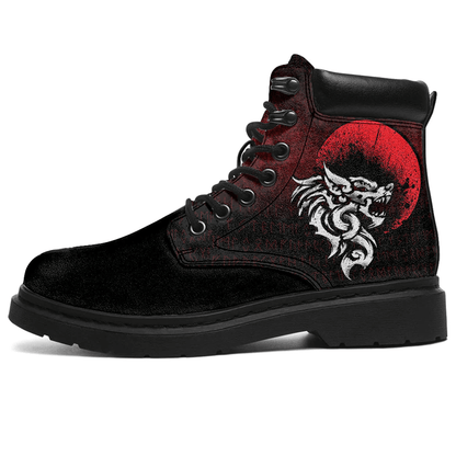 Boots Viking Fenrir Monstrous Wolf Norse All Season Boots