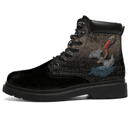 Boots Viking Axe Norse Mythology All Season Boots