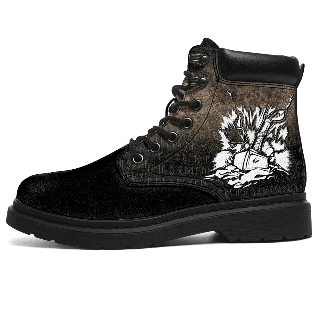 Boots Viking Axe Warrior Norse Mythology Valhalla All Season Boots