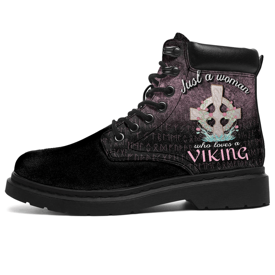 Boots Woman Loves Viking Warrior Norse Valhalla All Season Boots