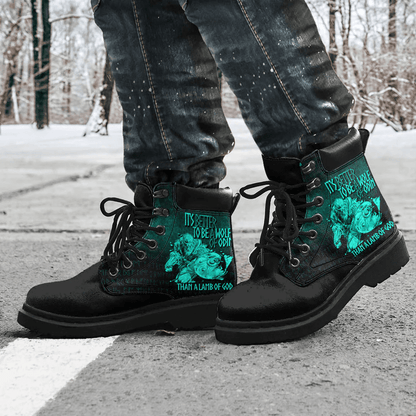 Boots It's Better To Be A Wolf Of Odin Than A Lamb Of God All Season Boots