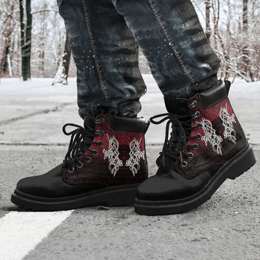 Boots Nidhogg Viking Valhalla Vegvisir All Season Boots