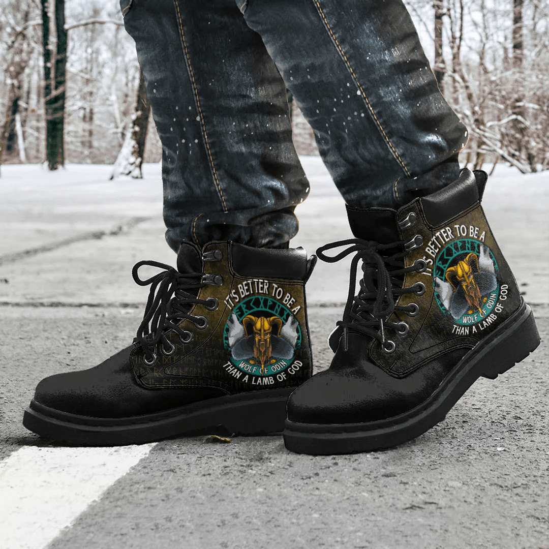 Boots Its Better To Be A Wolf Of Odin Than A Lamb Of God All Season Boots