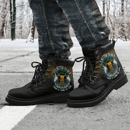 Boots Its Better To Be A Wolf Of Odin Than A Lamb Of God All Season Boots