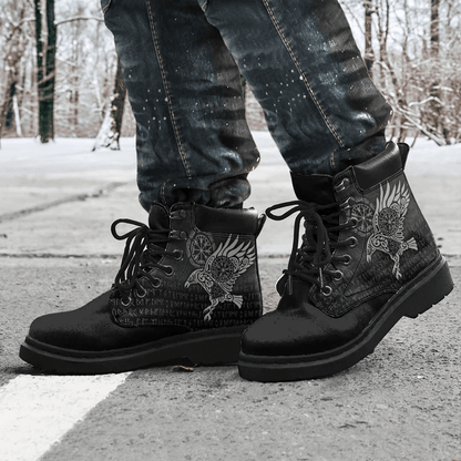 Boots Raven Vegvisir Tattoo All Season Boots
