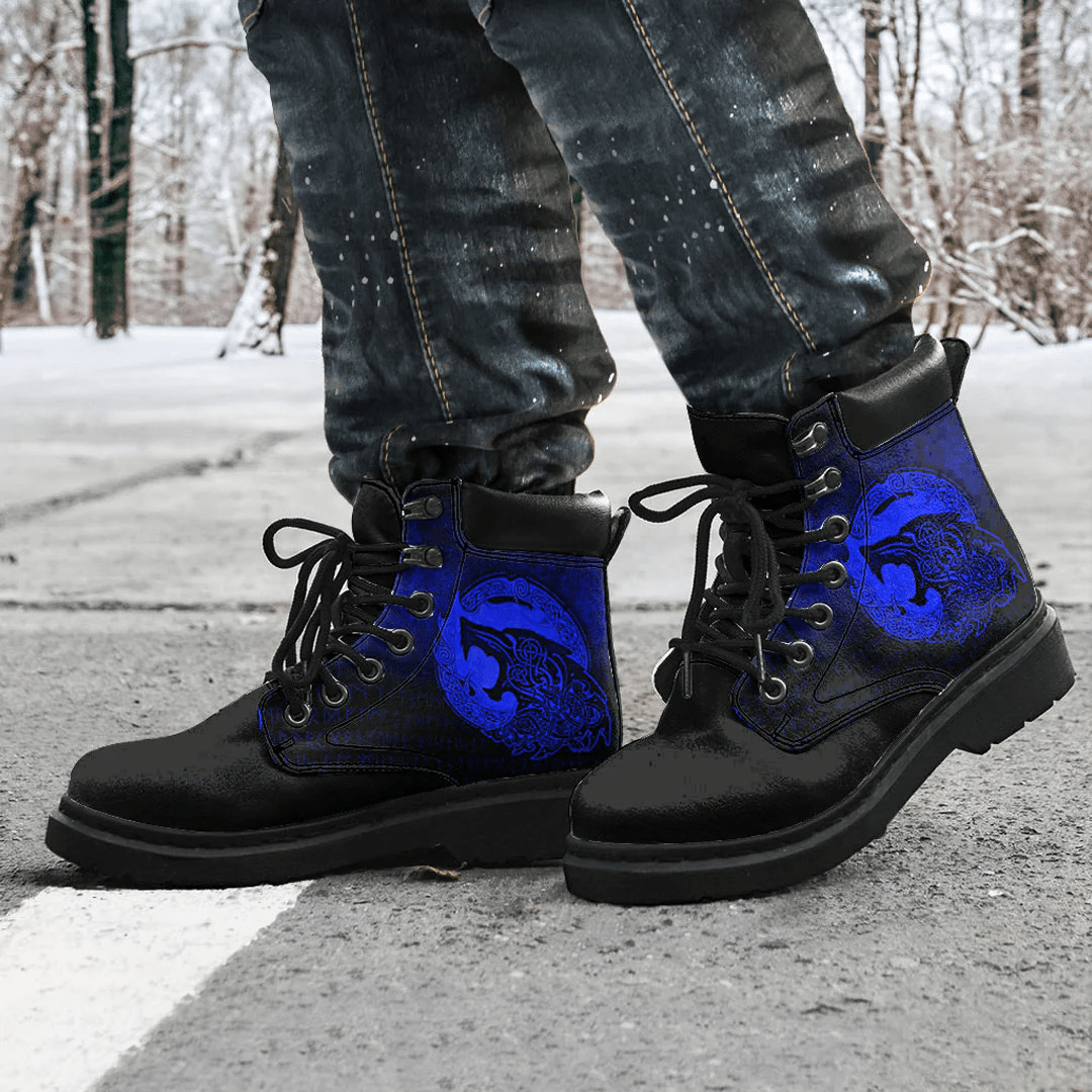 Boots Fenrir Vikingd Tattoo Blue All Season Boots