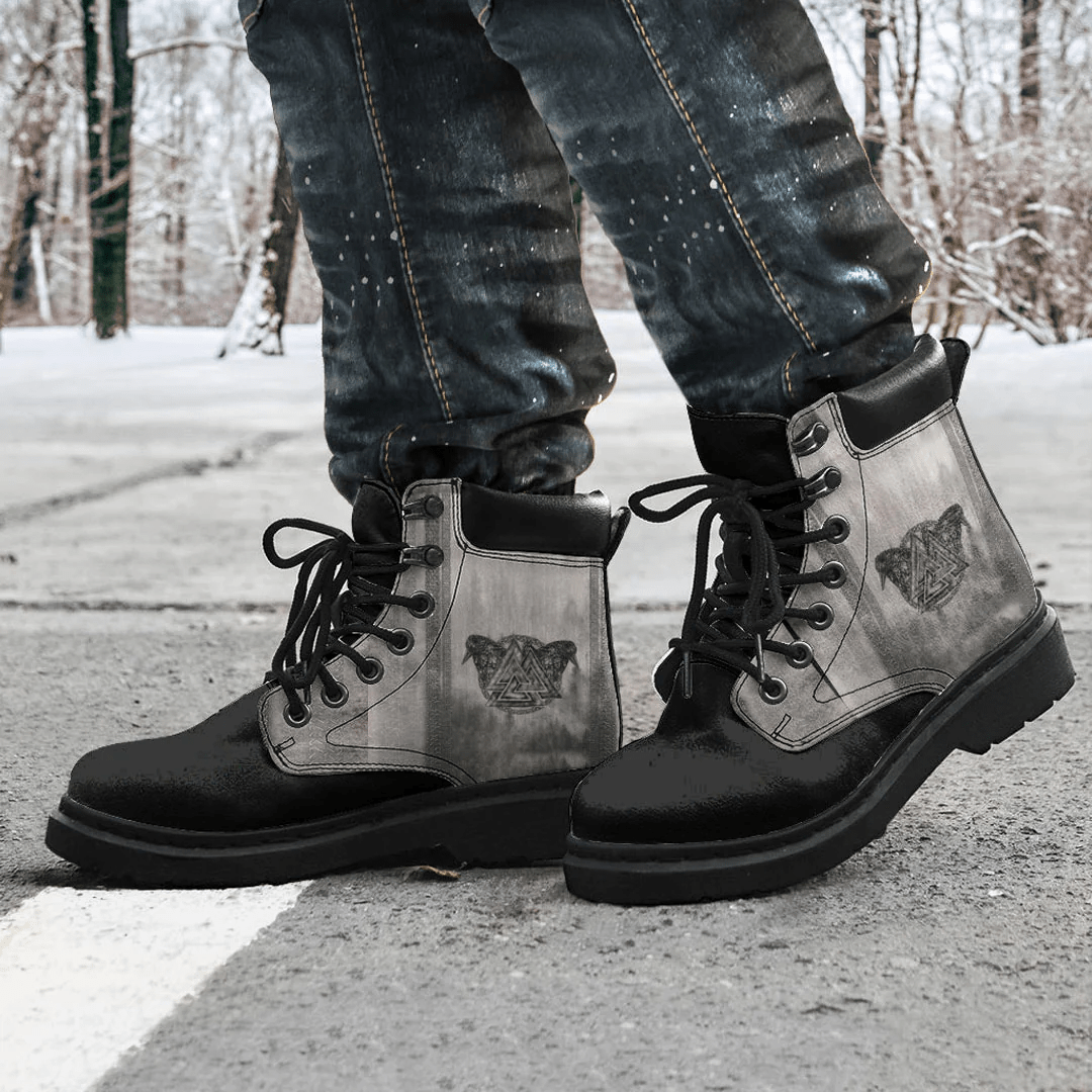 Boots Valknut Symbol And Ravens All Season Boots