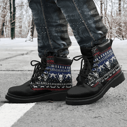 Boots Ugly Christmas Viking Fa La La La La Valhalla La All Season Boots