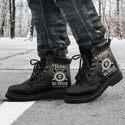 Boots Viking Blood Run Through My Veins All Season Boots