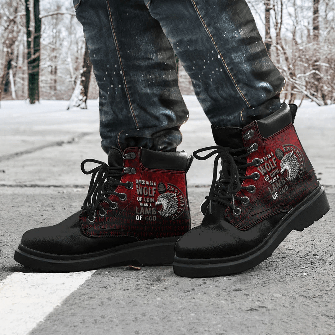 Boots Odin Prayer Nordic Viking Mythology Believer Gift Viking All Season Boots