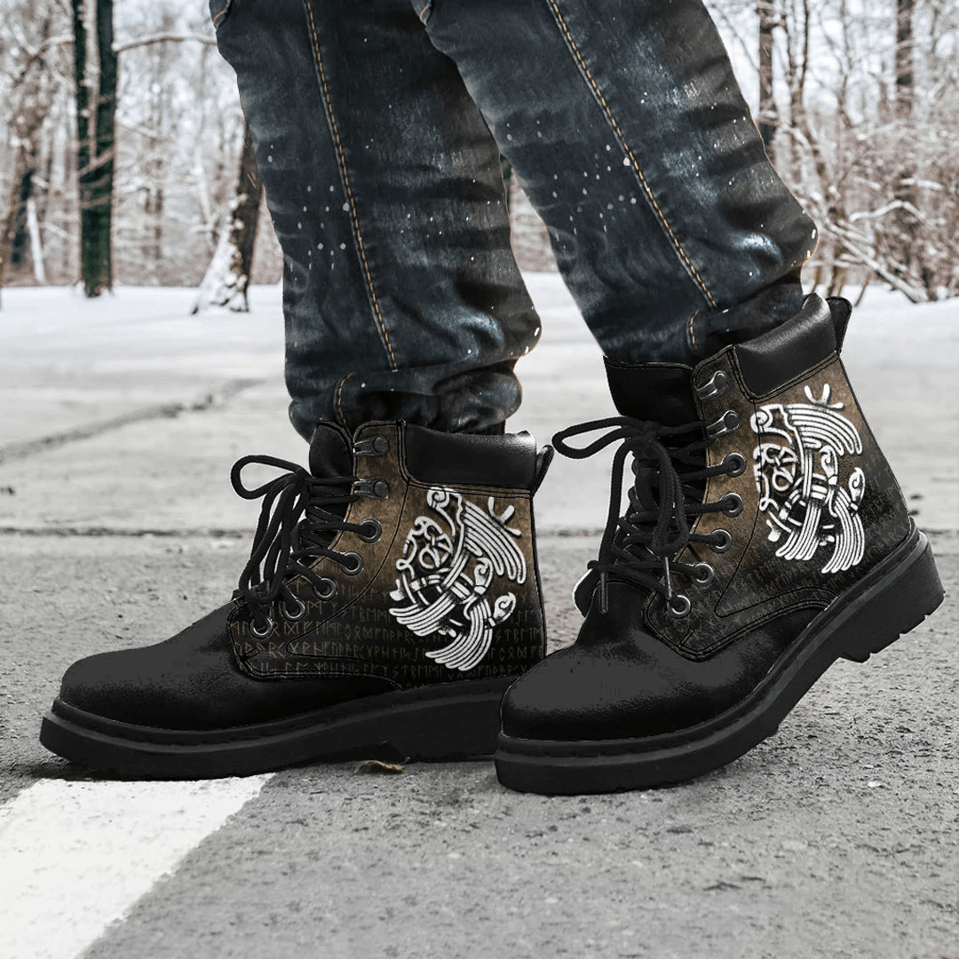 Boots Odin's Ravens Huginn And Muninn Hugin And Munin All Season Boots