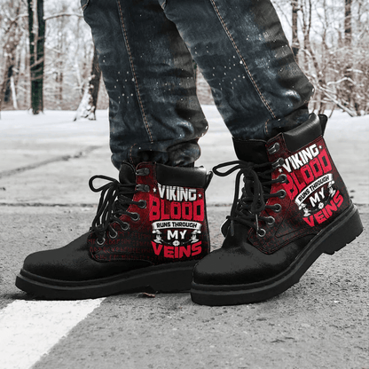 Boots Viking Blood Runs Through My Veins All Season Boots