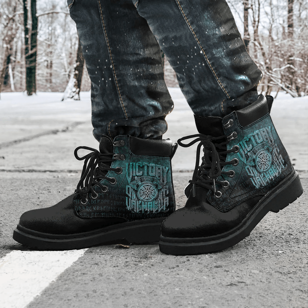 Boots Viking Victory Or Valhalla Axe Shield Cyan All Season Boots