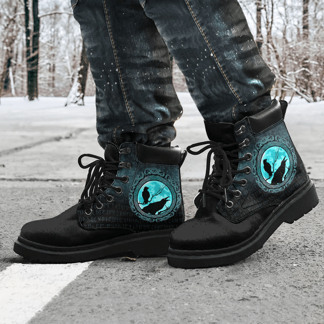 Boots Vikings Hugin Munin Odins Ravens All Season Boots