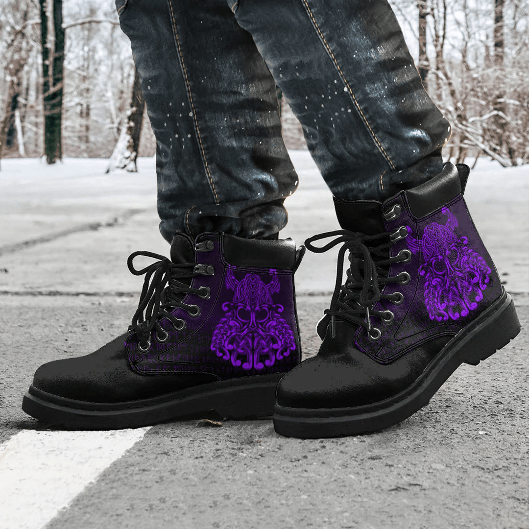 Boots Vikings Odin Valhalla Purple All Season Boots