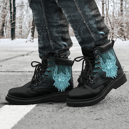 Boots Norse God Odin The All Father Cyan All Season Boots
