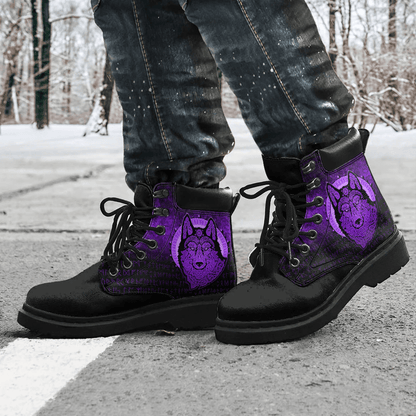 Boots Vikings Northern Wolf Purple All Season Boots