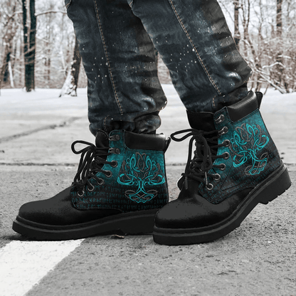 Boots Viking Age Yggdrasil Sacred Tree All Season Boots