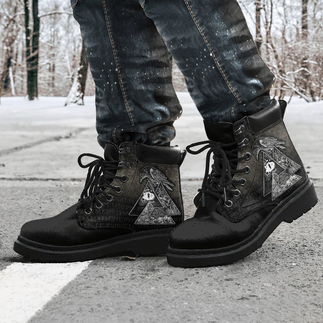 Boots Valknut Raven Viking All Season Boots